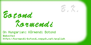 botond kormendi business card