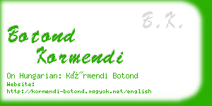 botond kormendi business card